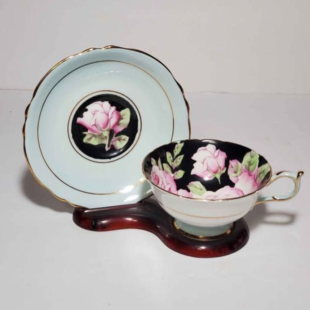 Paragon Teacup and Saucer Pink Roses Vintage
